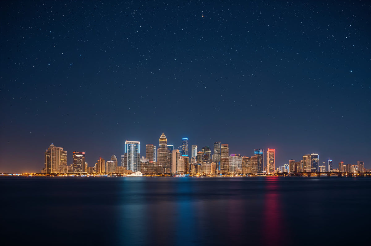 Miami Skyline Metal Print
