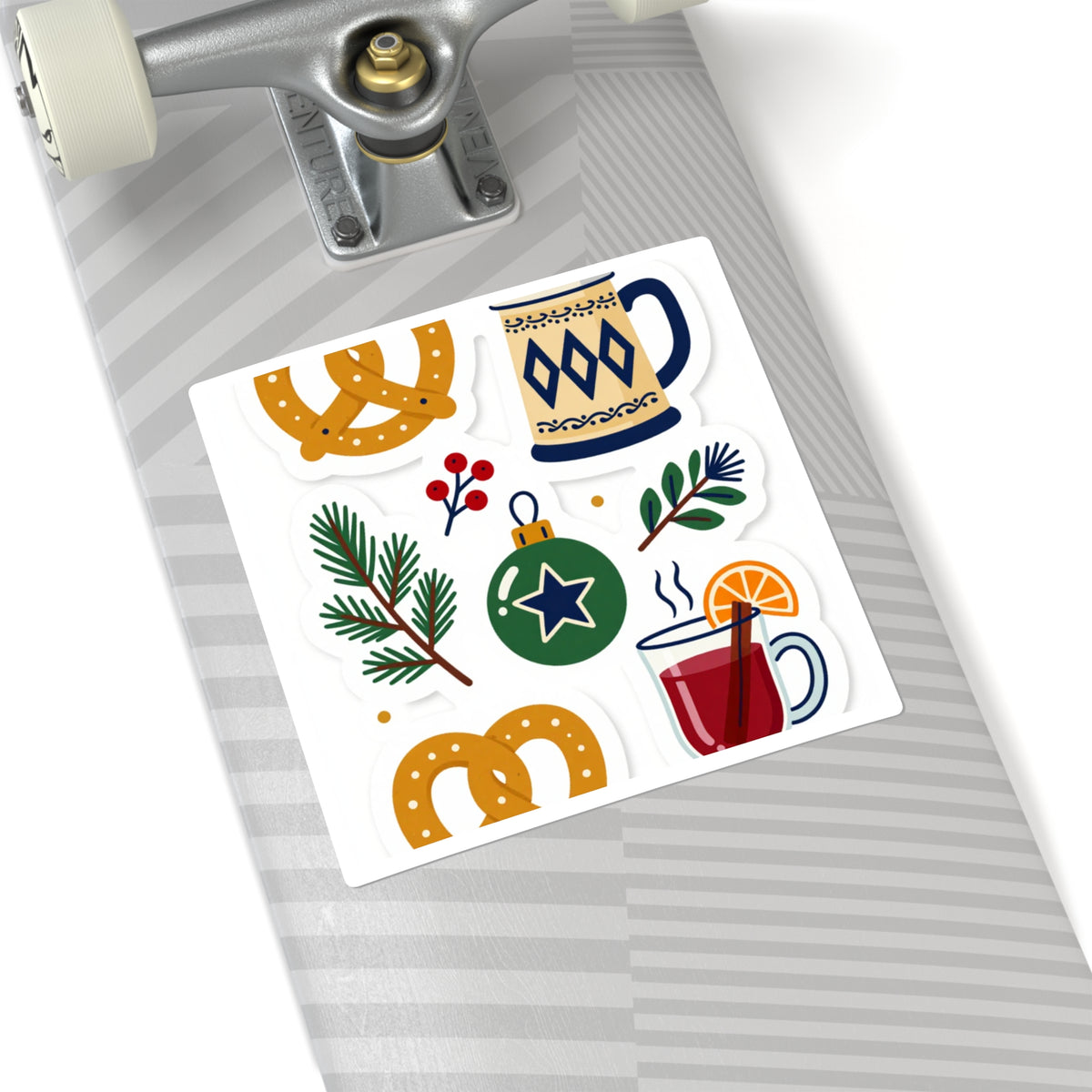 'Mulled Wine & Pine' Holiday Market Sticker Sheet, 4x6in Kiss-Cut