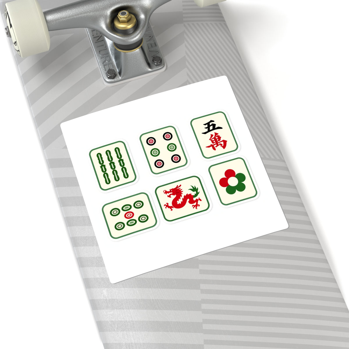 'Mahjong Night' Tile Sticker Sheet, Kiss-Cut 4x6in Decals