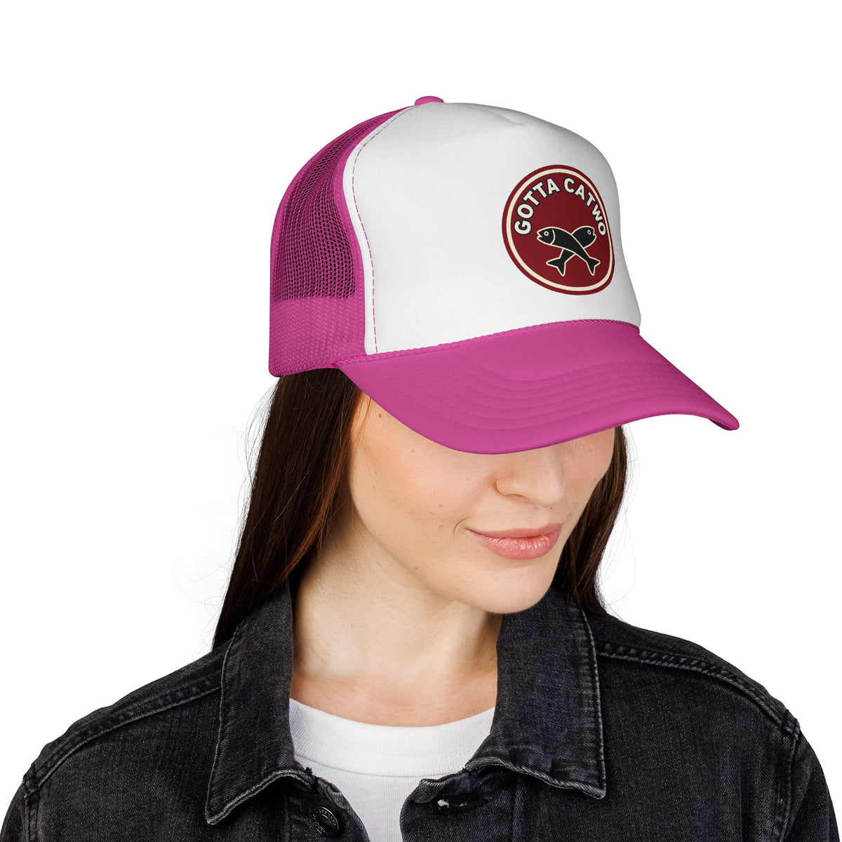 'Gotta Catch Two' Funny Trucker Hat, Meme Snapback Gift