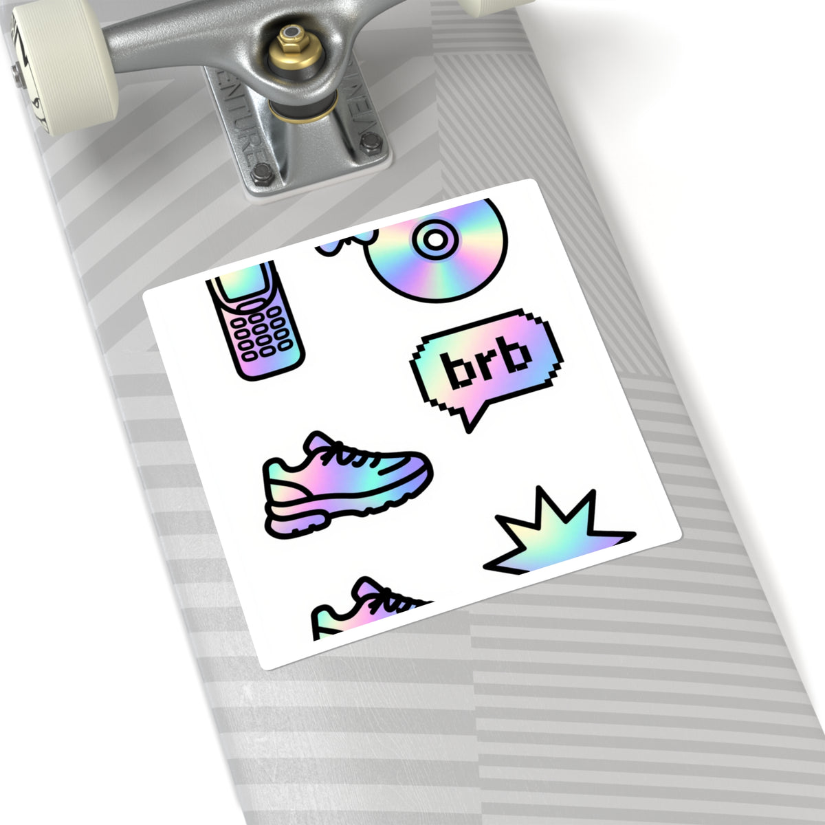 'Afterglow Arcade' Holographic Y2K Icons Sticker Sheet, 4x6in
