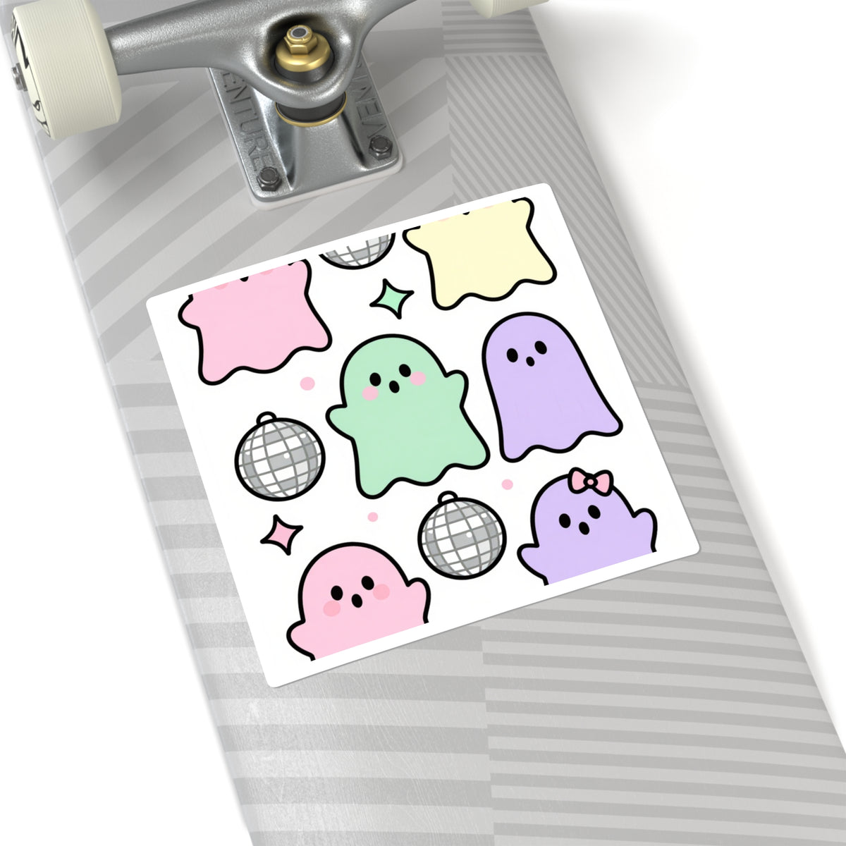 Disco Ghost Pastel Spooky Sticker Sheet, Kiss-Cut Halloween 5x7