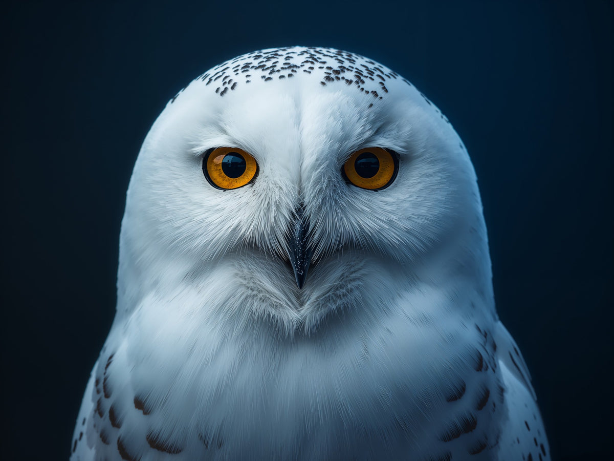 Snowy Owl Portrait Metal Print