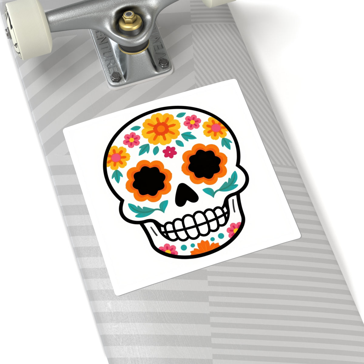 'La Calavera Bloom' Sugar Skull Die-Cut Sticker, 4in Vinyl