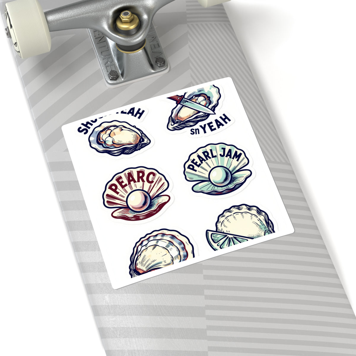 'Shuck Yeah' Virginia Oyster Pun Sticker Sheet, 4x6in Raw Bar Gift