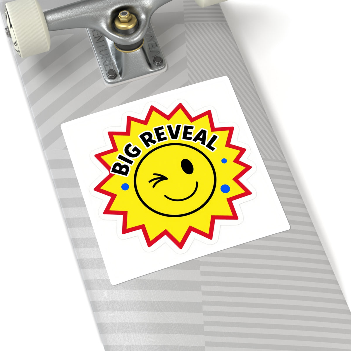 'Big Reveal' Starburst Wink Sticker, 3.5in Kiss-Cut Vinyl