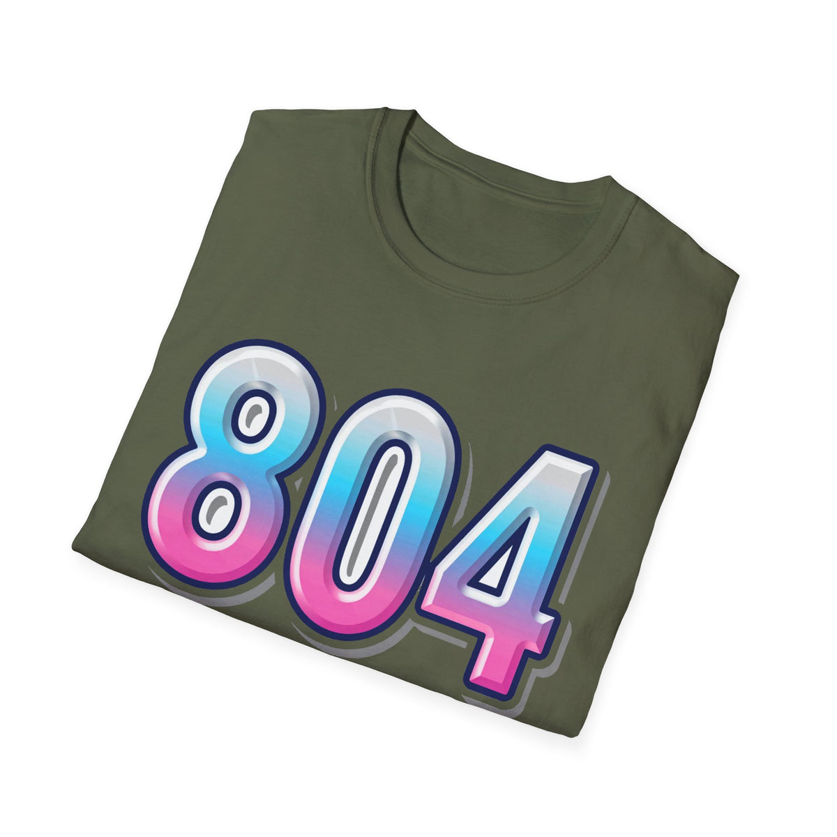 '804 Chrome Drip' Y2K Bubble Letter Tee, Richmond Area Code Tee