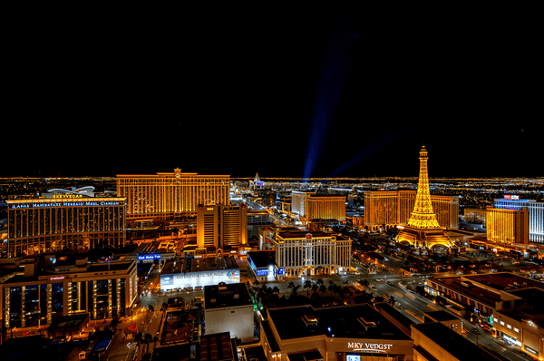Las Vegas USA skyline at nig