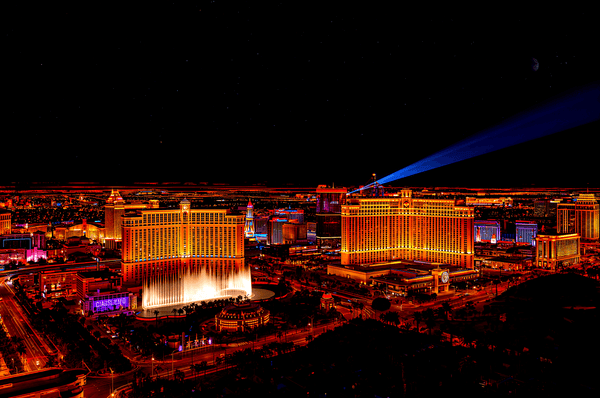 Las Vegas USA skyline at nig