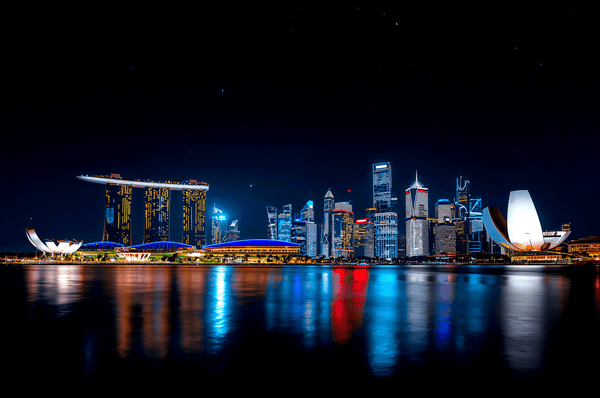 Singapore Skyline At Night M