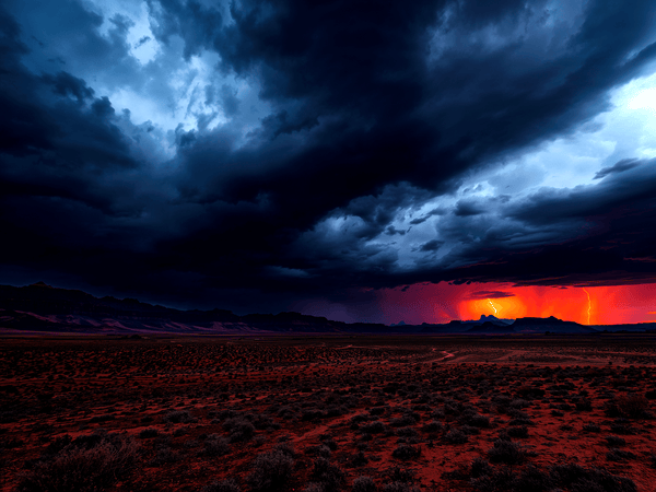 a vast desert landscape unde