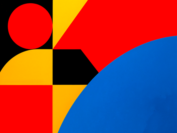 bold geometric composition f