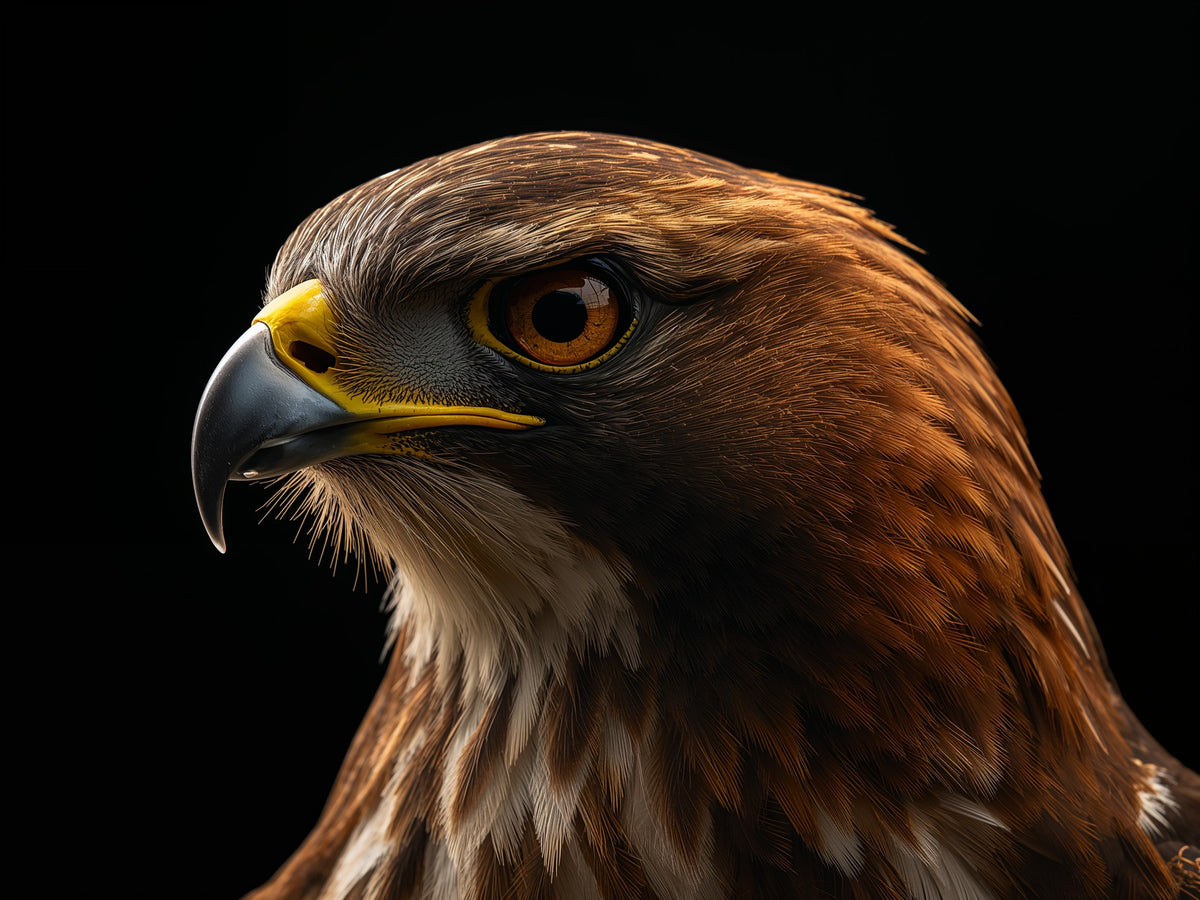 Redtailed Hawk Portrait Metal Print
