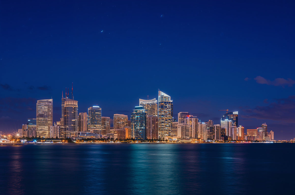 Miami Beach Skyline Metal Print