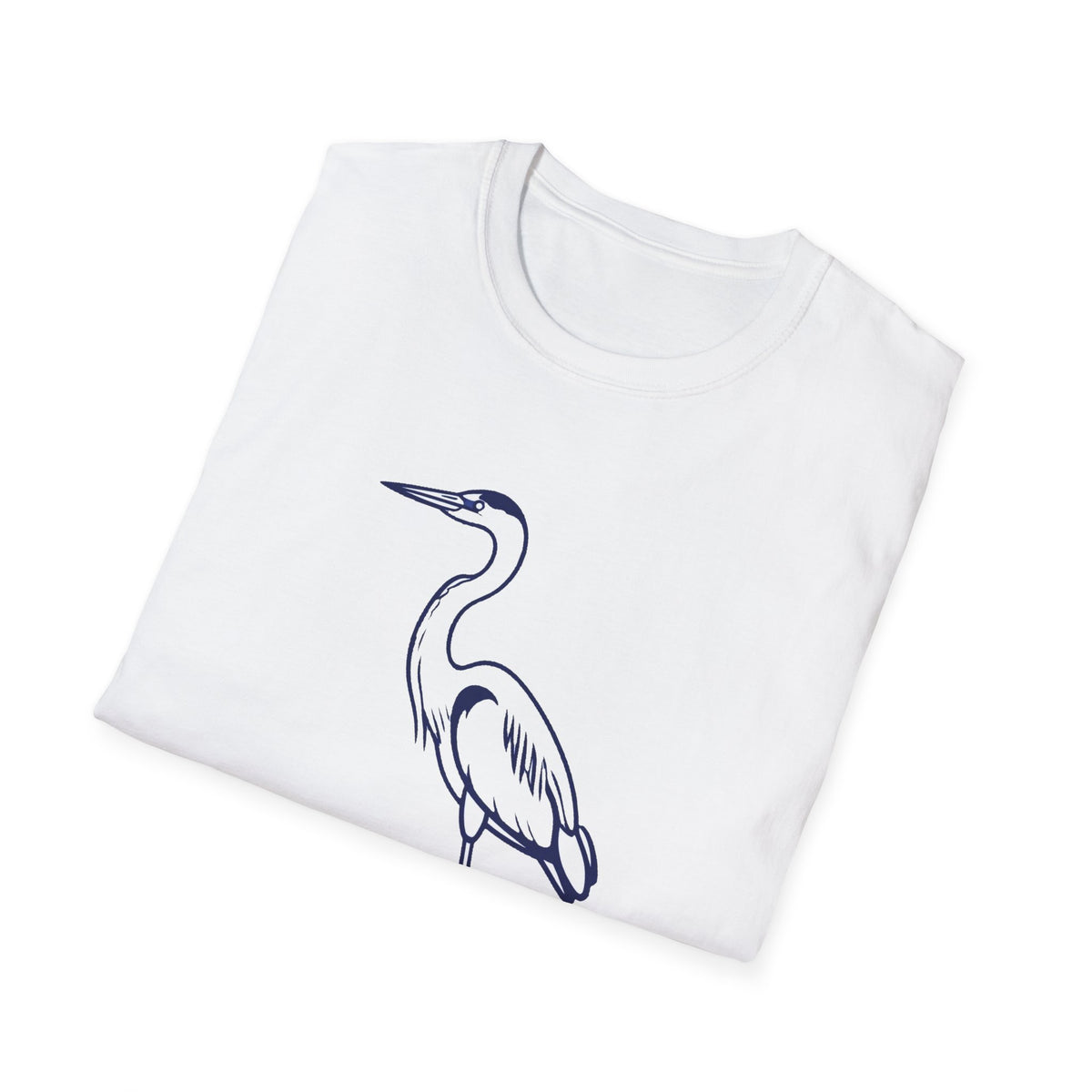 'Slow Drift' Blue Heron Line-Art Tee, James River Style