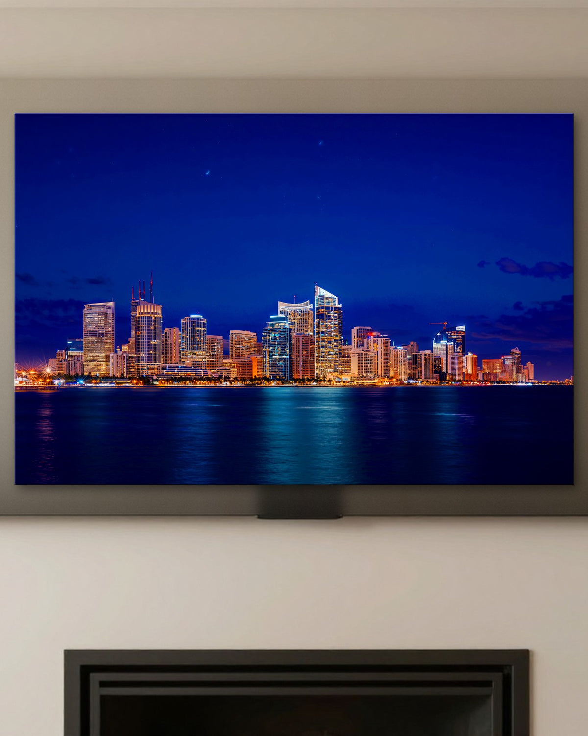 Miami Beach Skyline Metal Print