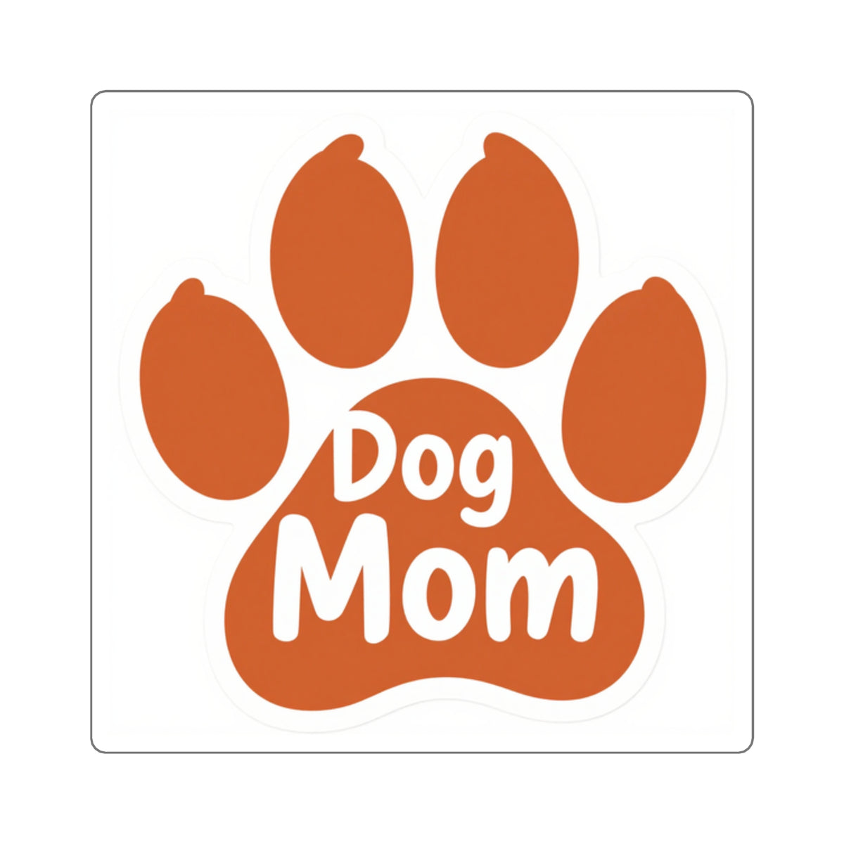 Dog Mom / Dog Dad Paw Print Decal, 4in Vinyl Sticker