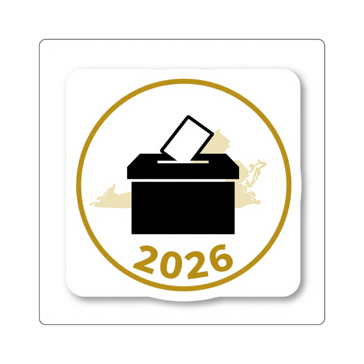 Virginia Decides 2026 Nonpartisan Voter Sticker, 3in Square Decal