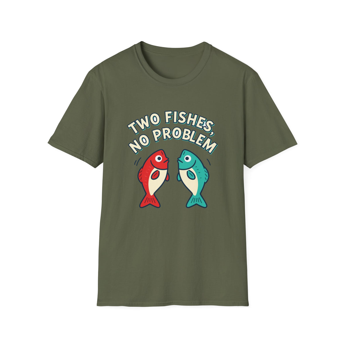 'Two Fishes, No Problem' Funny Dating Statement Tee, Unisex