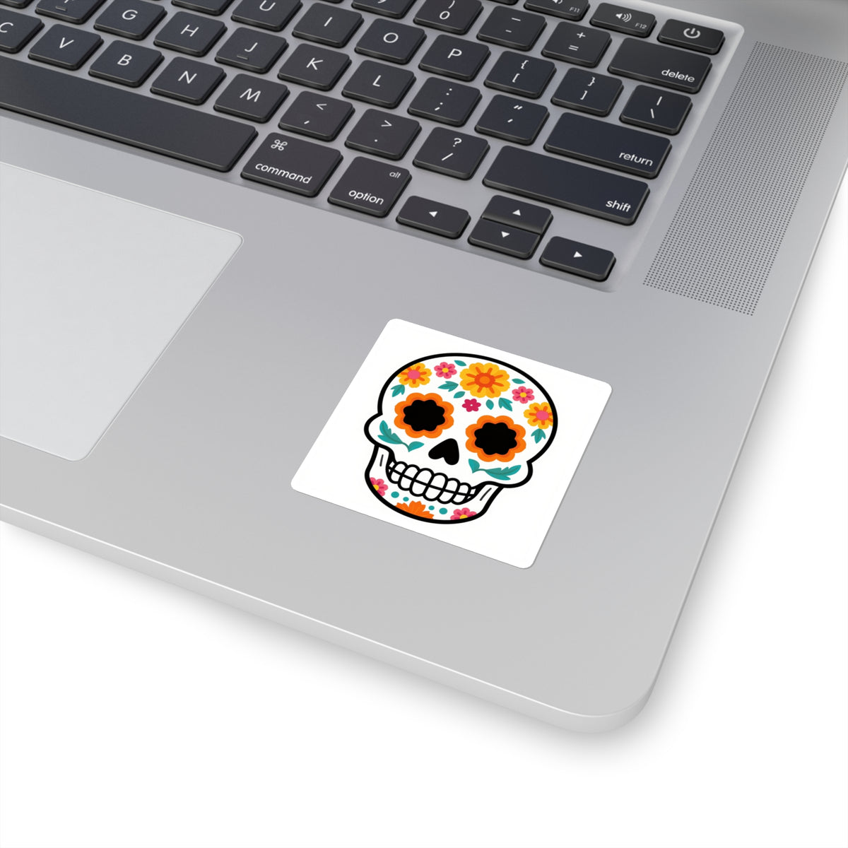 'La Calavera Bloom' Sugar Skull Die-Cut Sticker, 4in Vinyl