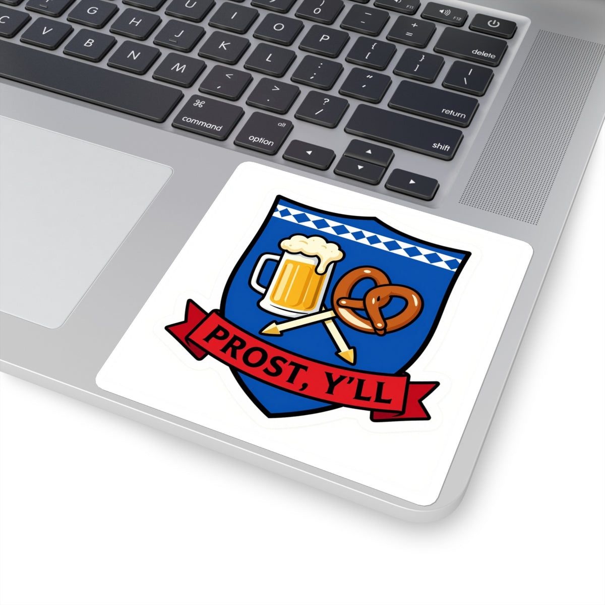 'Prost, Y'all' Oktoberfest Pretzel & Beer Stein Sticker, 3.5in