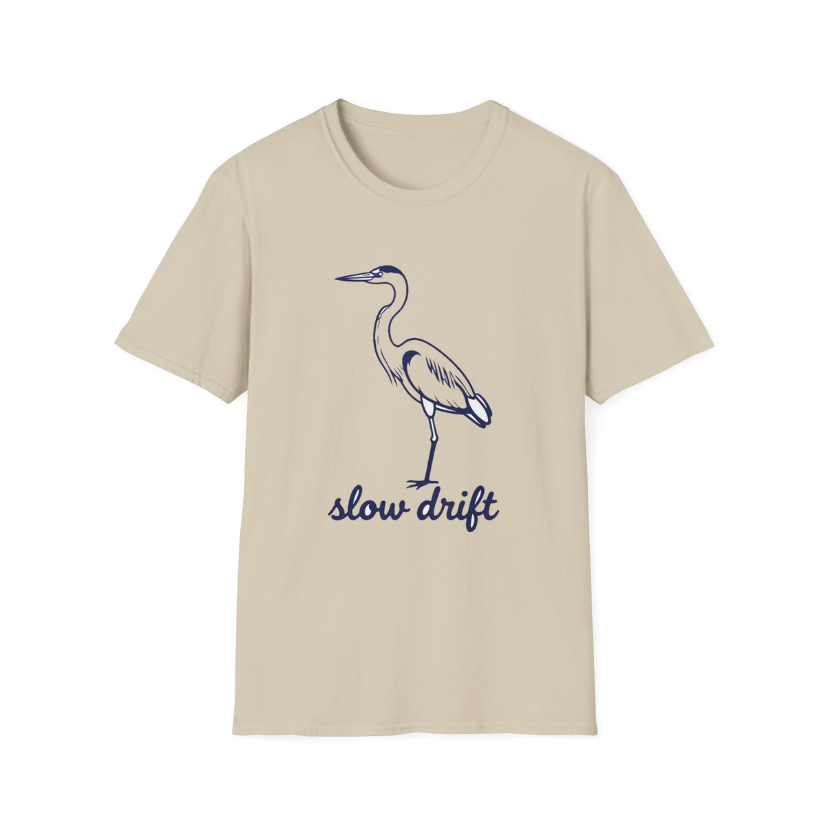'Slow Drift' Blue Heron Line-Art Tee, James River Style