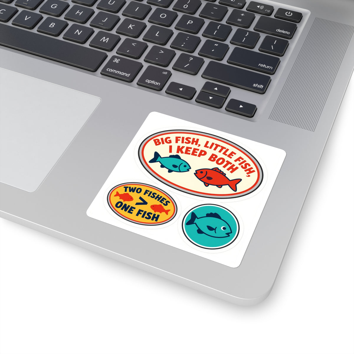'Big Fish, Little Fish, I Keep Both' Kiss-Cut Sticker Sheet, 4x6in