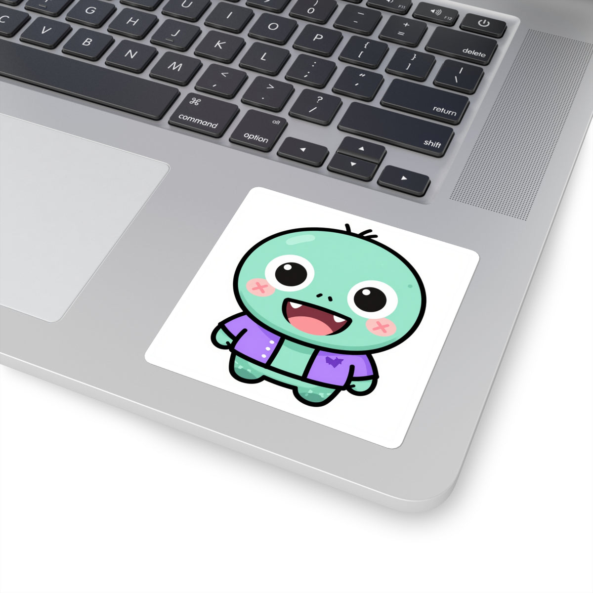 Friendly Cartoon Zombie Sticker, 3in Kiss-Cut Halloween Decal