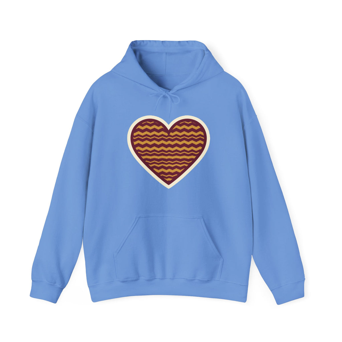 'Patchwork Heart' Varsity Patch Hoodie, Chenille-Look DTF Print