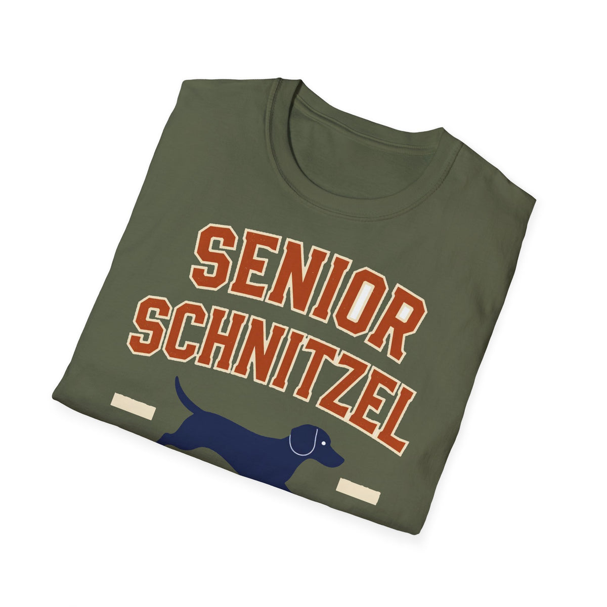 Senior Schnitzel Division Dachshund Tee - Funny Dog Racing Shirt