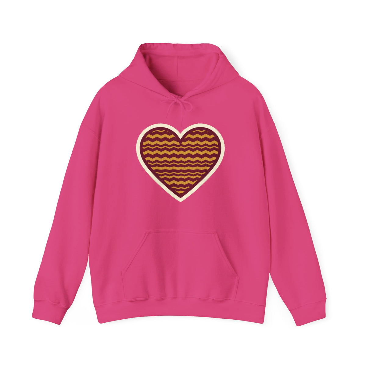 'Patchwork Heart' Varsity Patch Hoodie, Chenille-Look DTF Print