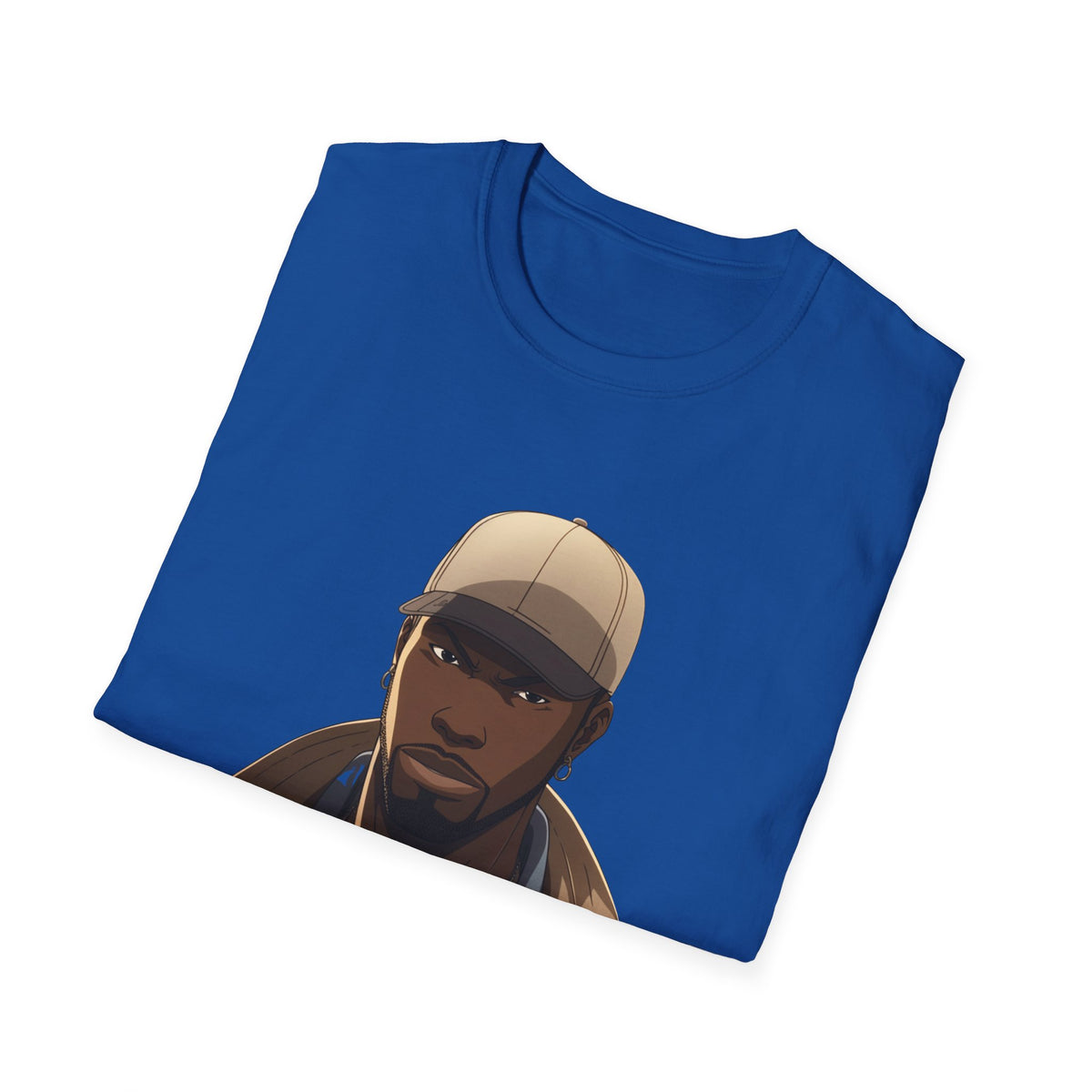 Hip-Hop Character Portrait Graphic Tee, DTF Streetwear Shirt