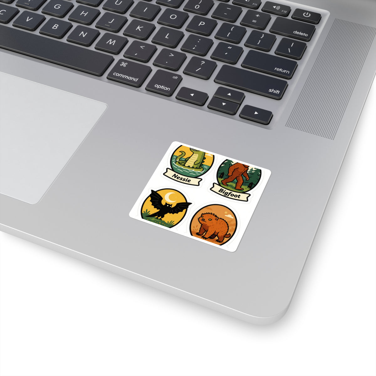 'Cryptid Lineup' Kiss-Cut Sticker Sheet, 4x6in, 4 Cryptids