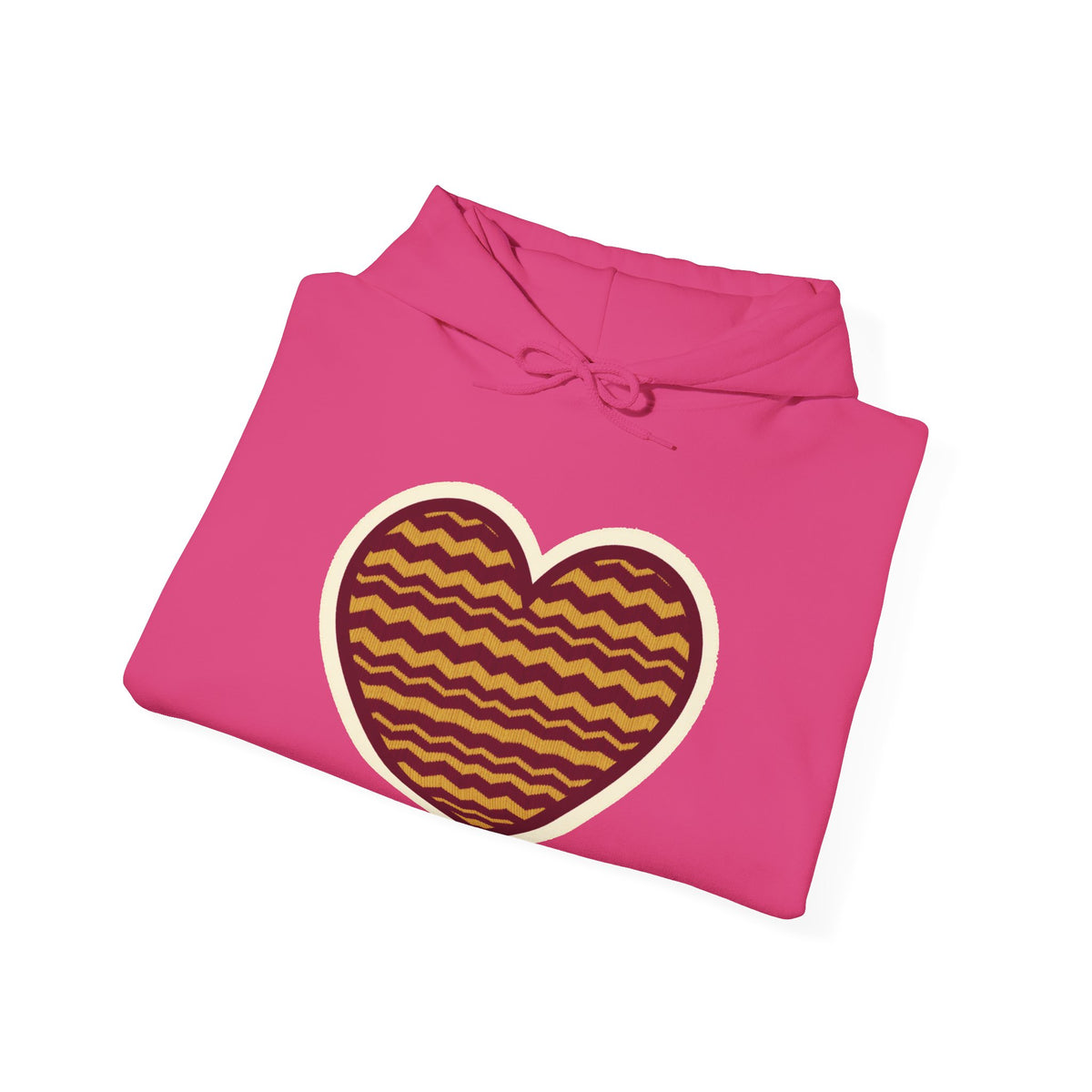 'Patchwork Heart' Varsity Patch Hoodie, Chenille-Look DTF Print