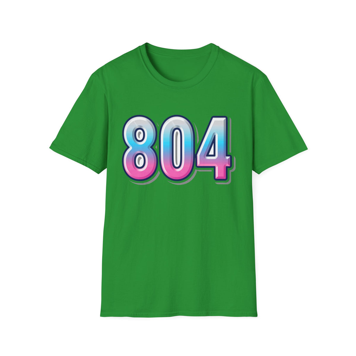 '804 Chrome Drip' Y2K Bubble Letter Tee, Richmond Area Code Tee