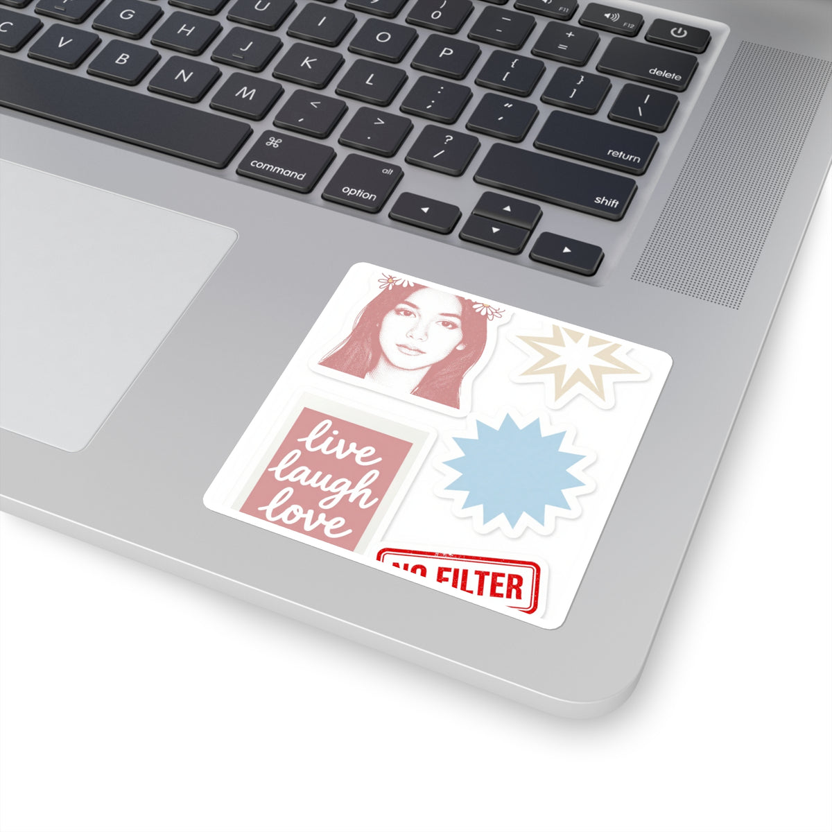'Live Laugh Love' Flash-Selfie Sticker Sheet, 2016 VSCO Nostalgia