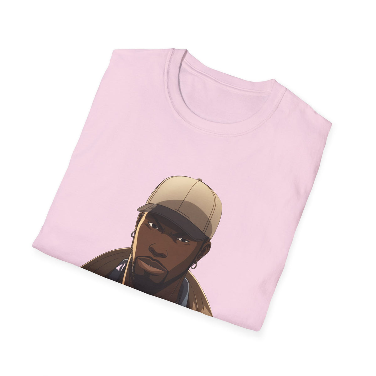 Hip-Hop Character Portrait Graphic Tee, DTF Streetwear Shirt