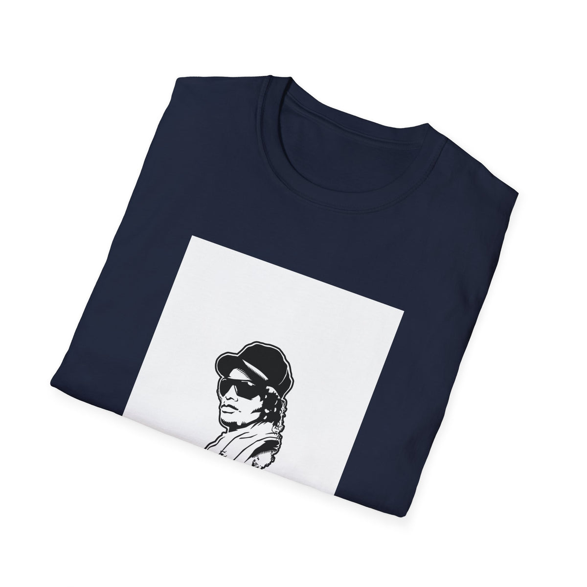 Hip Hop Artist Portrait Graphic Tee, Cap & Sunglasses Streetwear