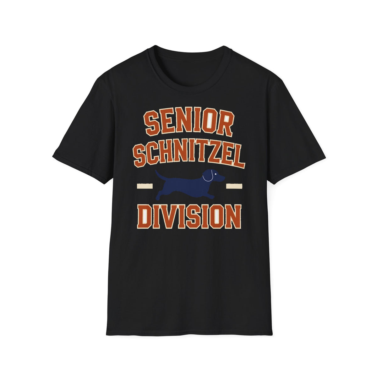 Senior Schnitzel Division Dachshund Tee - Funny Dog Racing Shirt
