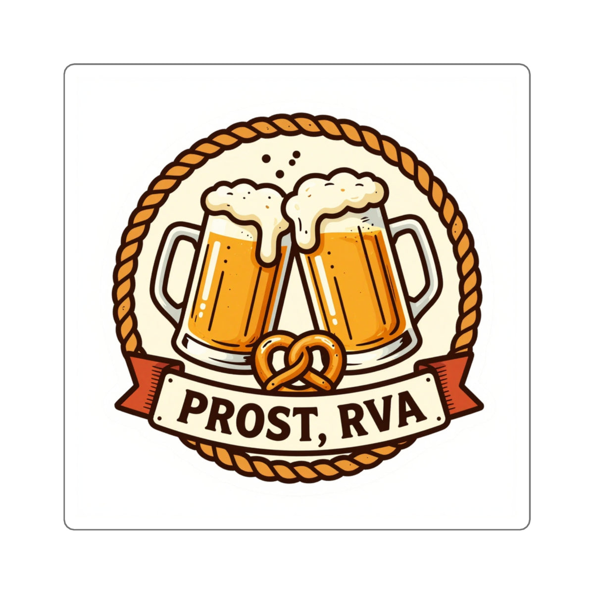 Prost RVA Beer Stein Sticker - 3in Oktoberfest Vinyl Decal