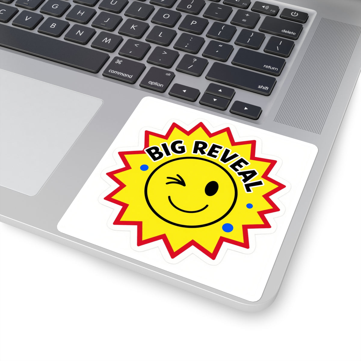 'Big Reveal' Starburst Wink Sticker, 3.5in Kiss-Cut Vinyl
