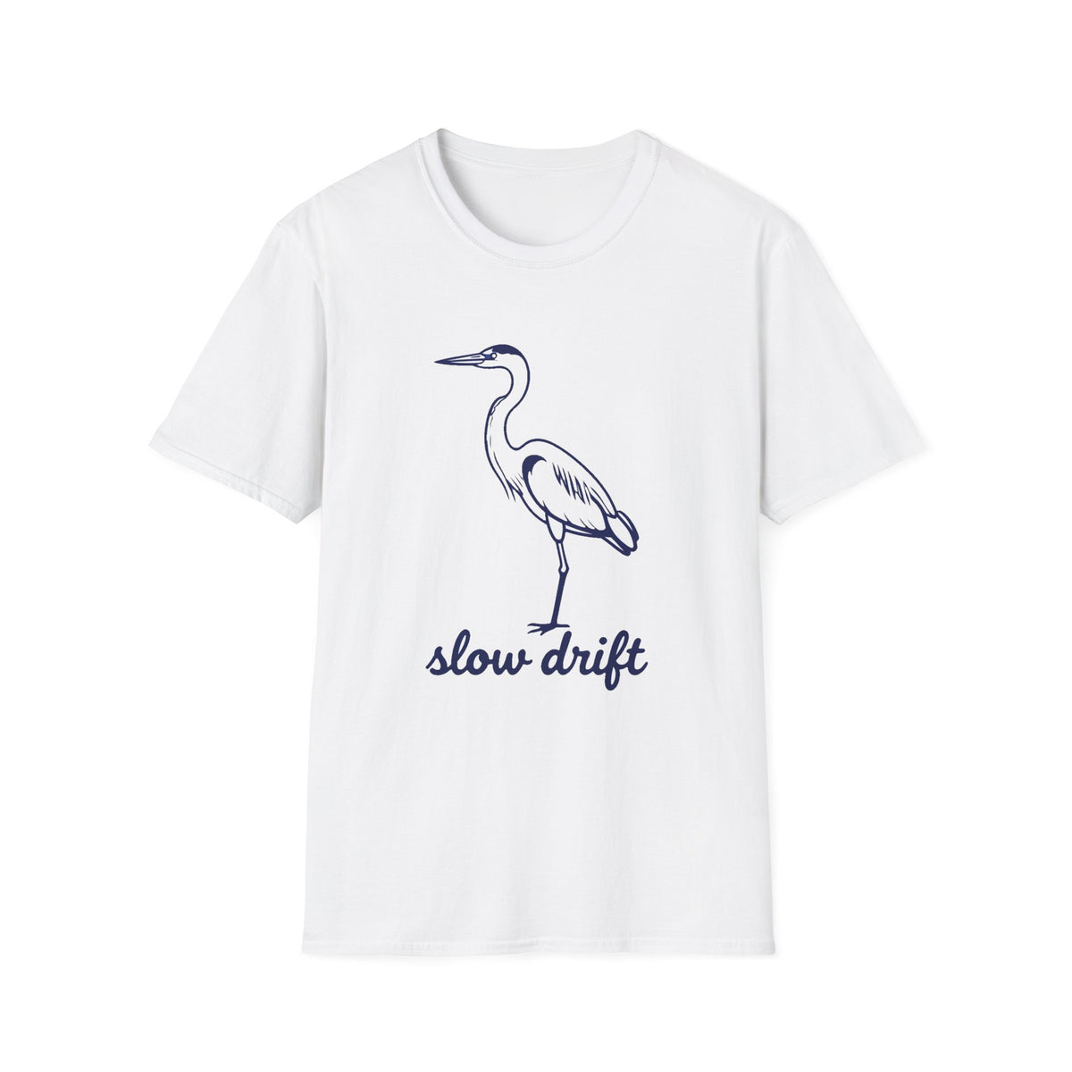 'Slow Drift' Blue Heron Line-Art Tee, James River Style