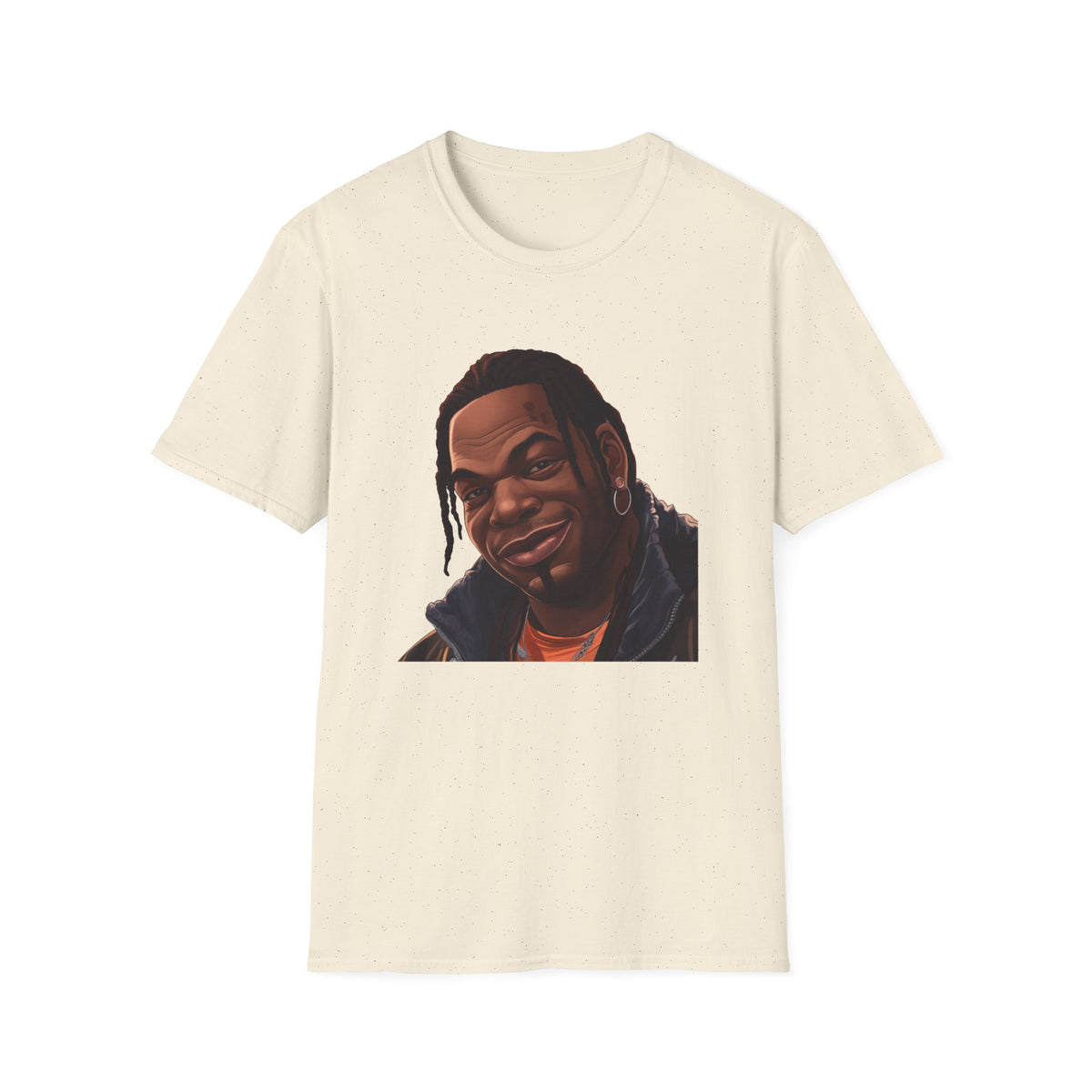 Hip Hop Artist Cartoon Portrait Tee, Braids Streetwear Graphic Shirt