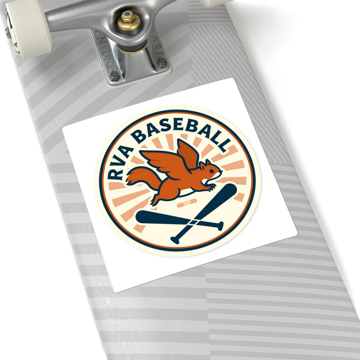 Flying Squirrel RVA Baseball Sticker, 3in Kiss-Cut Vinyl Decal