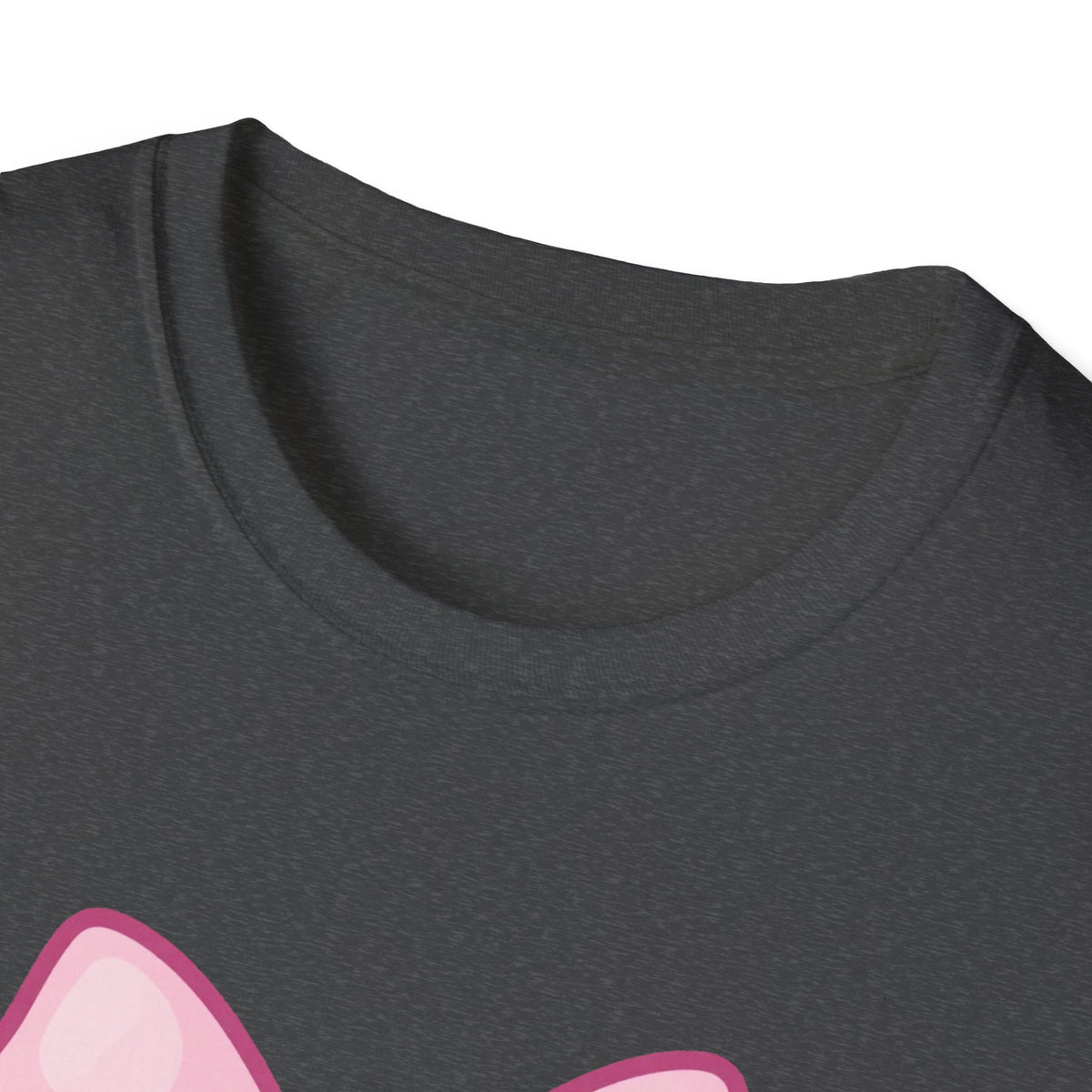 'Bow Down' Coquette Ribbon Bow DTF Tee, Pastel Pink Graphic