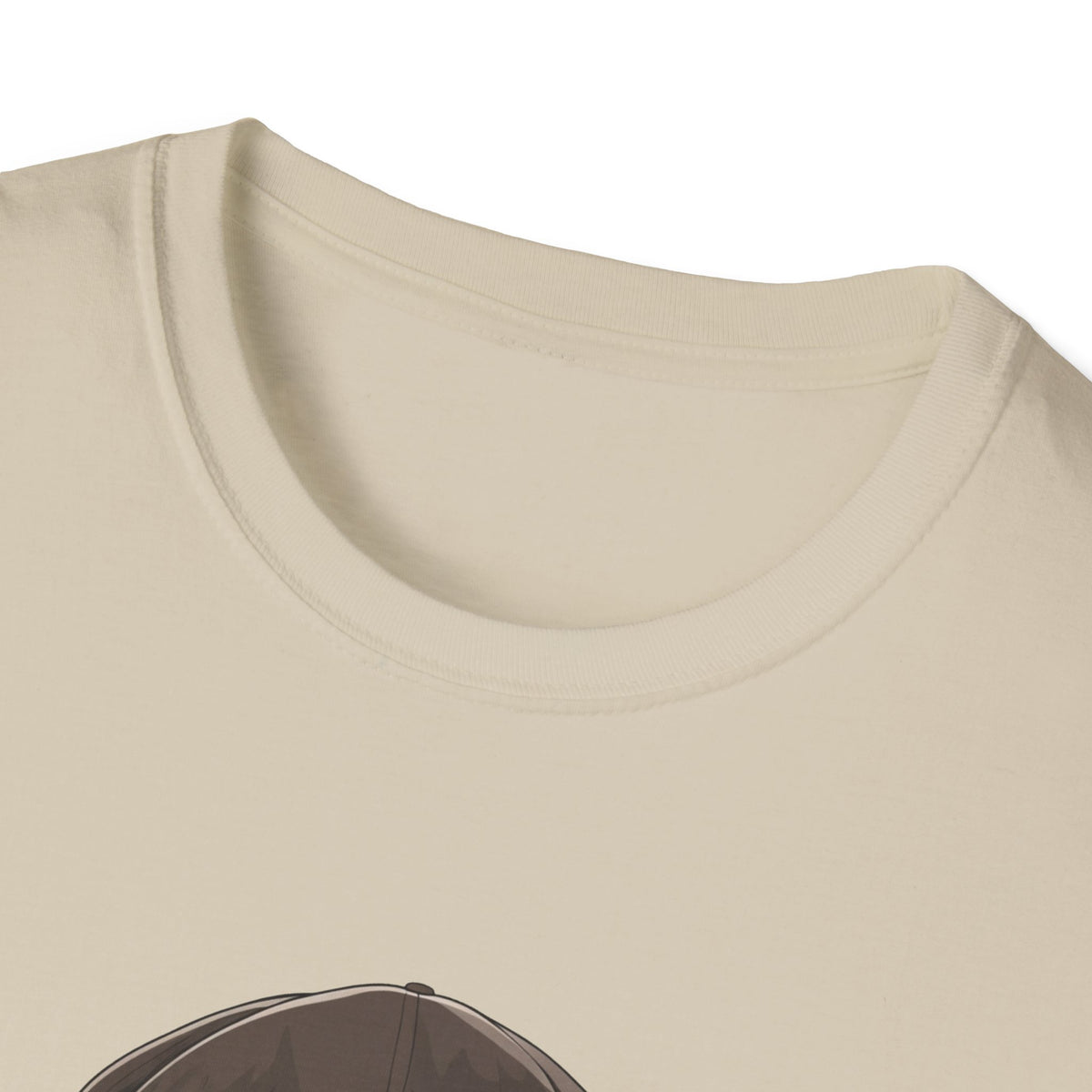 Hip Hop Portrait Newsboy Cap Graphic Tee, Black Streetwear Shirt