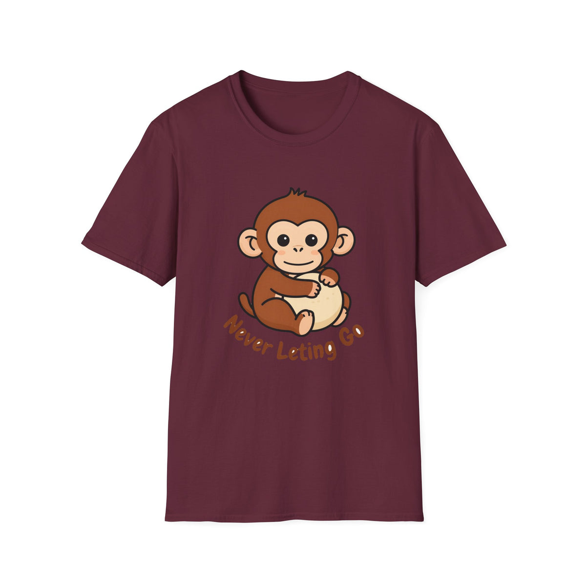 Never Letting Go Monkey & Plush DTF Tee - Unisex Graphic T-Shirt