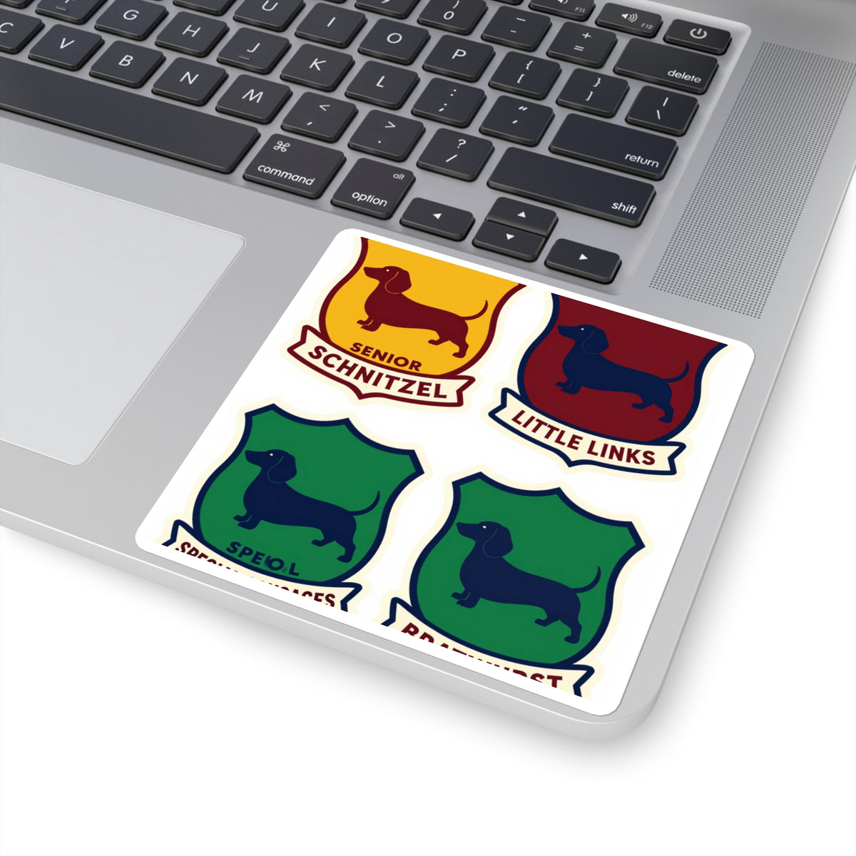 'Little Links & Senior Schnitzel' Dachshund Sticker Sheet, 4x6in