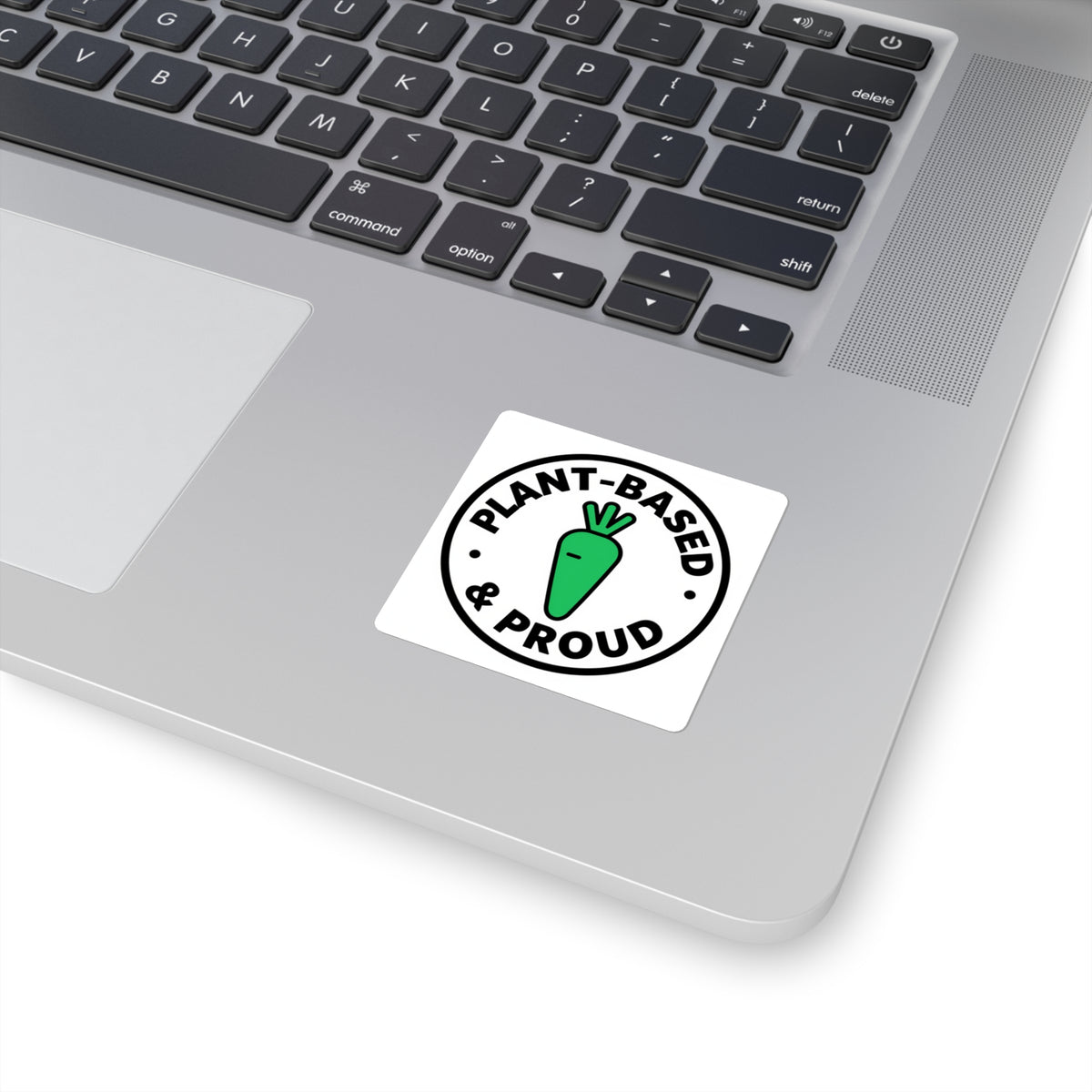 Plant-Based & Proud Vinyl Sticker – Vegan Pride Decal, 3in