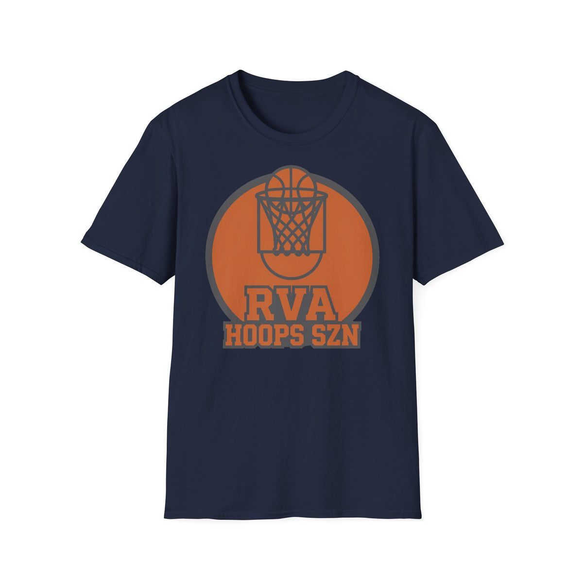 RVA Hoops Szn Tee - Unlicensed Basketball Court Graphic Shirt